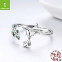 Sterling silver s925 fashion ladies bird ring opening adjustable Korean ring - Fun Gifts & More