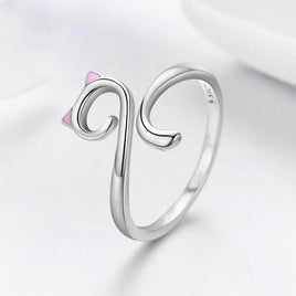 Cat Love 925 Sterling Silver Ring - Fun Gifts & More