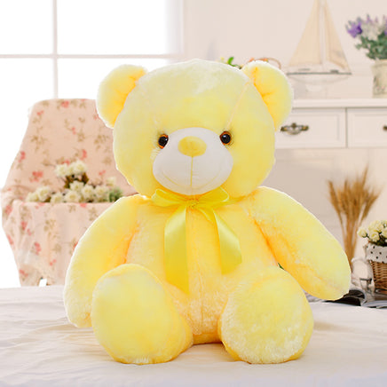 Creative Light Up LED Teddy Bear Stuffed Animals Plush Toy Colorful Glowing Christmas Gift For Kids Pillow - Fun Gifts & More