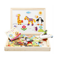 Multifunctional Magnetic Kids Puzzle Drawing Board Educational Toys Learning Wooden Puzzles Toys For Children Gift - Fun Gifts & More