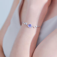 925 Silver Light Luxury Purple Lavender Bracelet - Fun Gifts & More