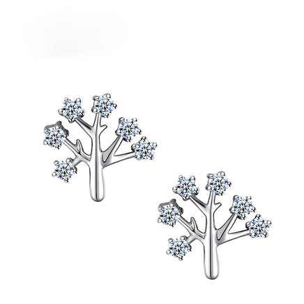 S925 sterling silver Christmas tree earrings - Fun Gifts & More