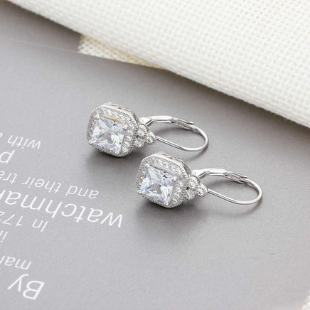 s925 sterling silver rhinestone earrings - Fun Gifts & More