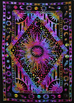 Wall-mounted sun moon tapestry psychedelic tapestry bohemian wall-mounted dormitory beach single - Fun Gifts & More