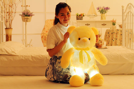 Creative Light Up LED Teddy Bear Stuffed Animals Plush Toy Colorful Glowing Christmas Gift For Kids Pillow - Fun Gifts & More