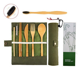 Bamboo portable tableware gift box 11pcs set - Fun Gifts & More