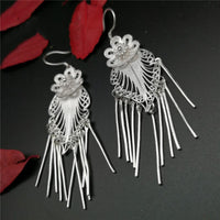 Flower tassel sterling silver earrings - Fun Gifts & More