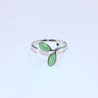 Bud green leaf ring S925 Sterling Silver Ring - Fun Gifts & More