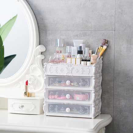 Transparent Makeup Organizer Cosmetic Storage Box Drawer Desktop Organizer Jewelry Beauty Storage Bins Lipstick Christmas Gifts - Fun Gifts & More