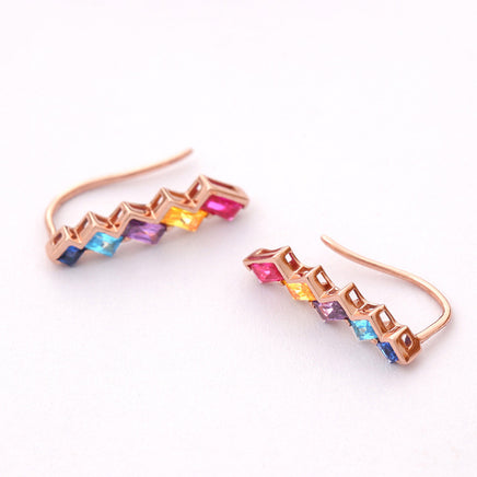 Sterling Silver Rainbow Earrings - Fun Gifts & More