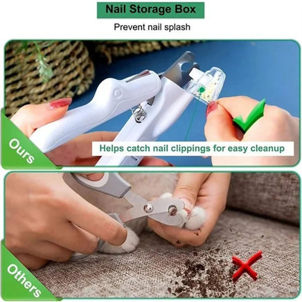 Pet Nail Clippers With LED Light Dogs Cat Nail Scissors Professional Trimmer Tool Care Grooming Supplies - Fun Gifts & More