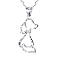 Ladies 925 Sterling Silver Jewelry Dog Necklace - Fun Gifts & More