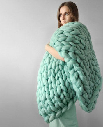 Nordic Thick Wool Hand-woven Blanket - Fun Gifts & More