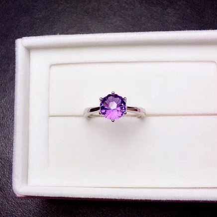 Lady Purple Zircon Six Prong Ring - Fun Gifts & More