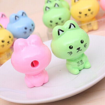 Student Cute Kitten Shape Cartoon Pencil Sharpener - Fun Gifts & More