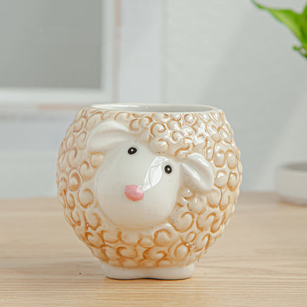 Simple Cartoon Animal Succulent Flower Pot Ceramic Flower Pot - Fun Gifts & More