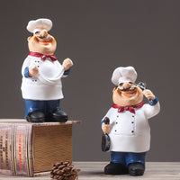 Resin Chef Restaurant Chef Statue Home Kitchen Ornament Figurine Table Decor Welcome - Fun Gifts & More