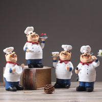 Resin Chef Restaurant Chef Statue Home Kitchen Ornament Figurine Table Decor Welcome - Fun Gifts & More