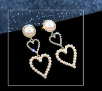 Pearl Rhinestone Drop Earrings - Fun Gifts & More