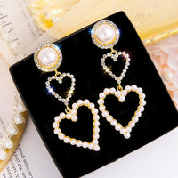 Pearl Rhinestone Drop Earrings - Fun Gifts & More