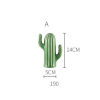 Nordic Style Creative Ceramic Cactus Ornaments Living Room Desktop Decorative Simulation Green Plant Figurine Home Decoration - Fun Gifts & More