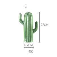 Nordic Style Creative Ceramic Cactus Ornaments Living Room Desktop Decorative Simulation Green Plant Figurine Home Decoration - Fun Gifts & More