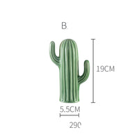 Nordic Style Creative Ceramic Cactus Ornaments Living Room Desktop Decorative Simulation Green Plant Figurine Home Decoration - Fun Gifts & More