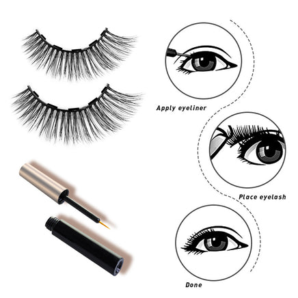 3d Magnet Eyelashes Thick Natural Eyelashes - Fun Gifts & More