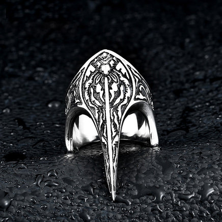 Nordic Amulet Jewelry Titanium Steel Carved Ring Raven Ring - Fun Gifts & More