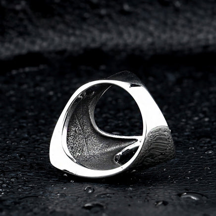 Nordic Amulet Jewelry Titanium Steel Carved Ring Raven Ring - Fun Gifts & More