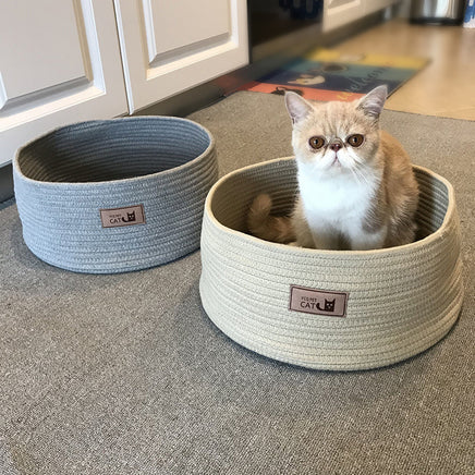 Small Cat or Dog Kennel Round Bed - Fun Gifts & More