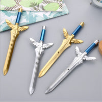 Angel Wing Sword Gel Pen Gold Silver Sword Black Gel Pen - Fun Gifts & More