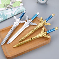 Angel Wing Sword Gel Pen Gold Silver Sword Black Gel Pen - Fun Gifts & More