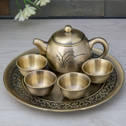 Metal Craft Orchid Creative Tea Set Gift Set - Fun Gifts & More