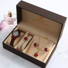 Ladies Gift Set Women Watch Bracelet Earring Necklace - Fun Gifts & More