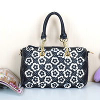 Cowhide Handbags Color Flower Handbags - Fun Gifts & More