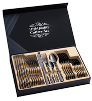 Stainless Steel Cutlery Set 24-Piece Gift Cutlery Steak Cutlery Gift Box - Fun Gifts & More