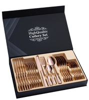 Stainless Steel Cutlery Set 24-Piece Gift Cutlery Steak Cutlery Gift Box - Fun Gifts & More