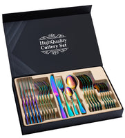 Stainless Steel Cutlery Set 24-Piece Gift Cutlery Steak Cutlery Gift Box - Fun Gifts & More