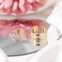 Hot Selling Creative Personality Butterfly 2-Piece Set Ins Same Punk Style Couple Ring - Fun Gifts & More