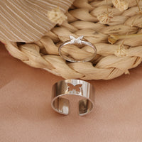 Hot Selling Creative Personality Butterfly 2-Piece Set Ins Same Punk Style Couple Ring - Fun Gifts & More