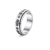 Stainless Steel Rotatable Spinner Ring Moon Stars Relieve Anxiety Rings - Fun Gifts & More