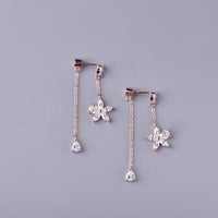 S925 sterling silver flower tassel earrings - Fun Gifts & More