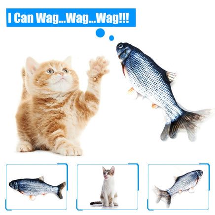 Pet Soft Electronic Fish Shape Cat Toy Electric USB Charging Simulation Fish Toys Funny Cat Chewing Playing Supplies Dropshiping - Fun Gifts & More