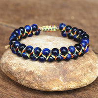 Hand-woven Adjustable Tiger-eye Bracelet - Fun Gifts & More