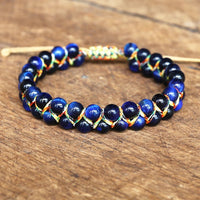 Hand-woven Adjustable Tiger-eye Bracelet - Fun Gifts & More