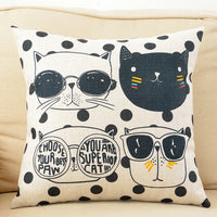 Cute cat pillowcases 45 cm x 45 cm