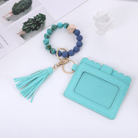 Silicone Bead Bracelet Card Bag Pu Tassel Women's Purse - Fun Gifts & More