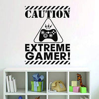 caution gamers  wall stickers - Fun Gifts & More