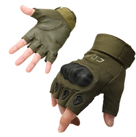 Tactical Gloves Army Military Men Gym Fitness Riding Half Finger Rubber Knuckle Protective Gear Male Tactical Gloves - Fun Gifts & More